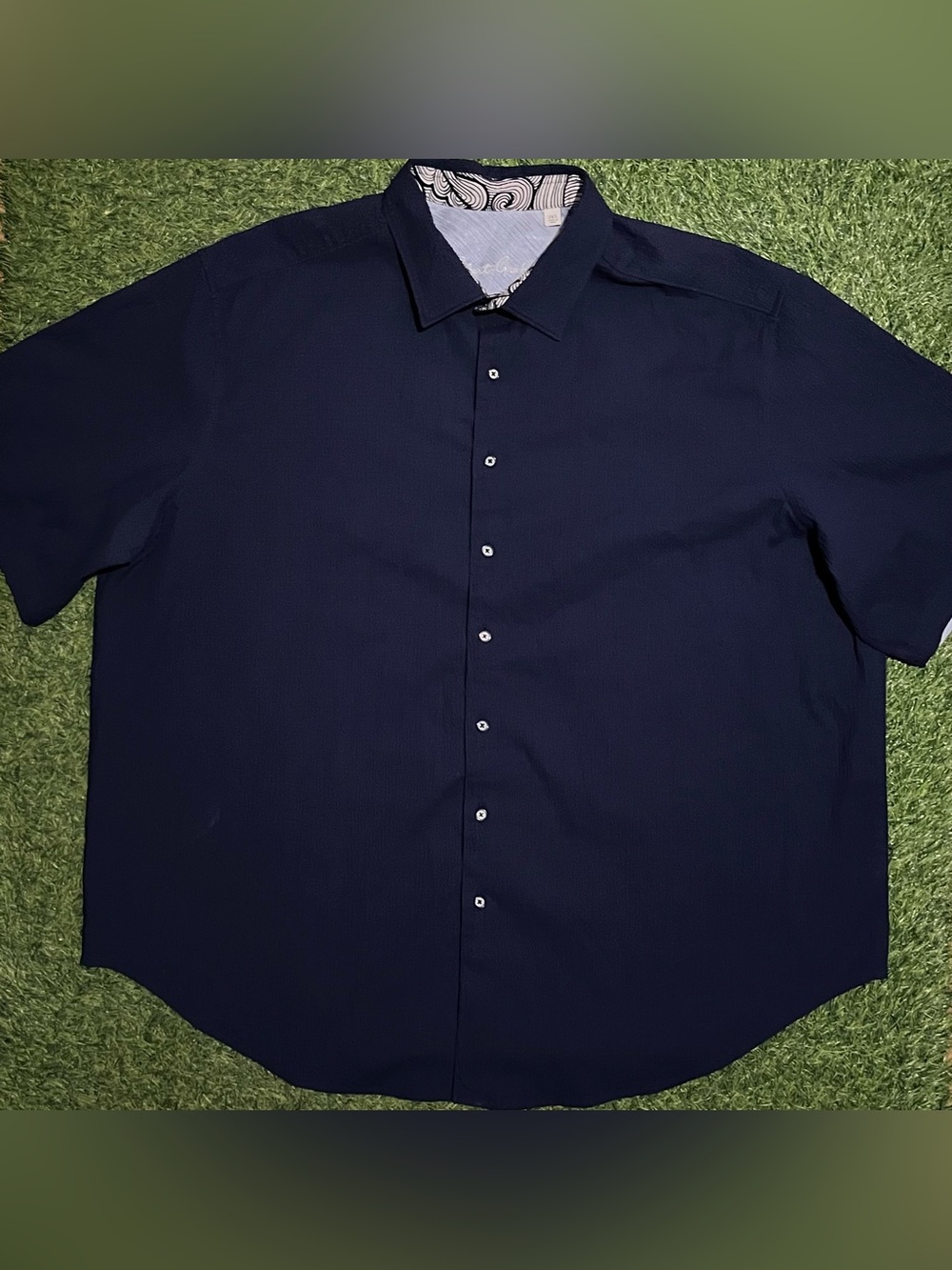 Robert Graham Shirt Mens 2XL Classic Fit Seersucker Button Paisley Trim Stetson